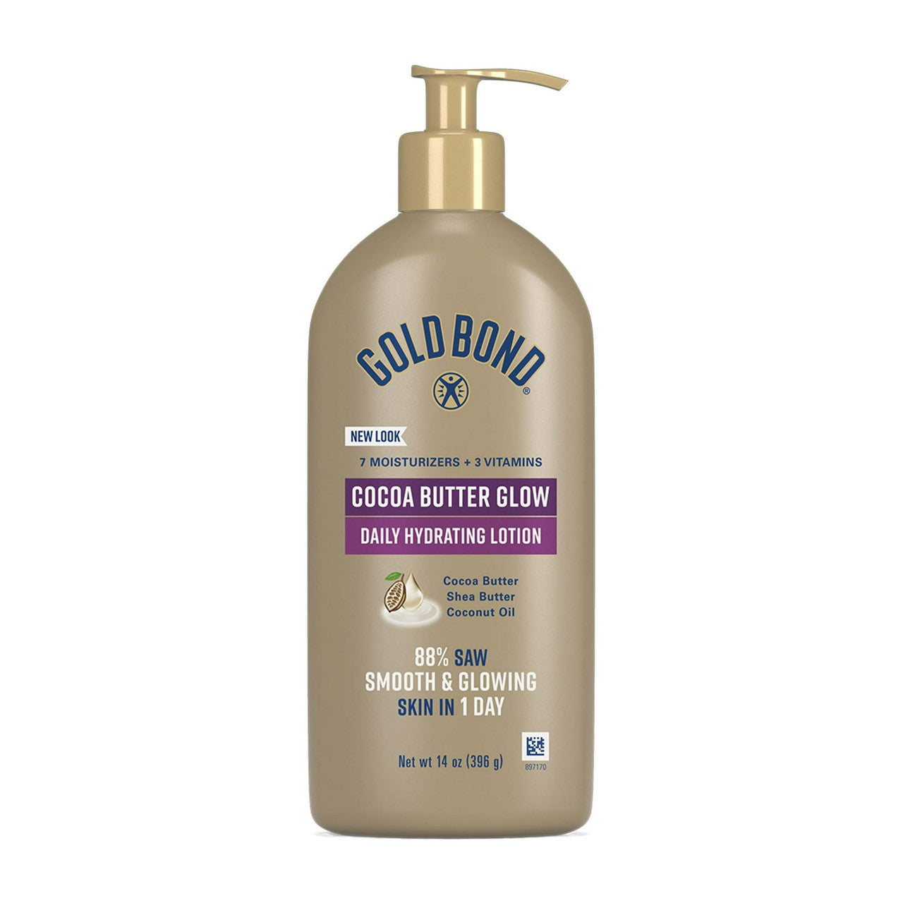 Gold Bond Ultimate Radiance Renewal Coconut Oil, Cocoa Butter and African Shea Hydrating Lotion, 14 oz